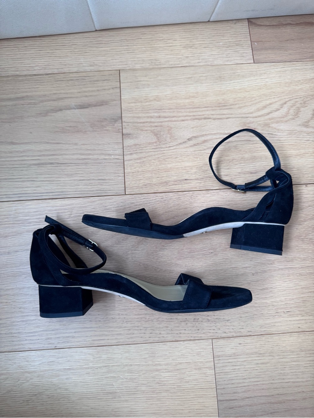 Sarah Flint Perfect Block Suede Ankle-Strap Sandals
